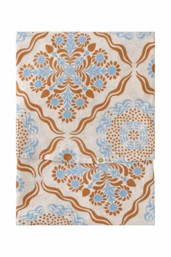 Ellos Home Dug Duk Elly Tile i genanvendt halvlinned Ø 150 cm