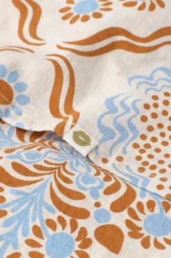 Ellos Home Dug Duk Elly Tile i genanvendt halvlinned Ø 150 cm