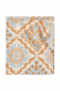 Ellos Home Dug Duk Elly Tile i genanvendt halvlinned