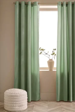 Ellos Home Gardinlængde med sejlringe Nora i velour, 2-pak