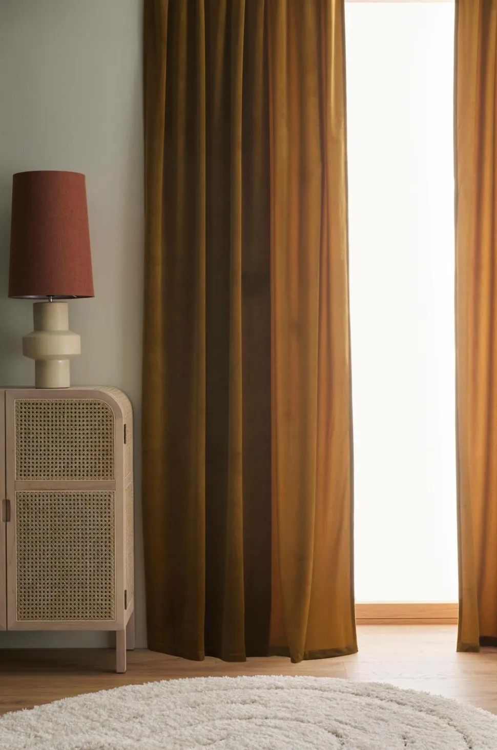 Ellos Home Gardinlængde med multibånd Nora i velour, 2-pak