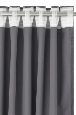 Ellos Home Gardinlængde med multibånd Nora i velour, 2-pak