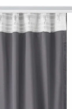 Ellos Home Gardinlængde med multibånd Nora i velour, 2-pak