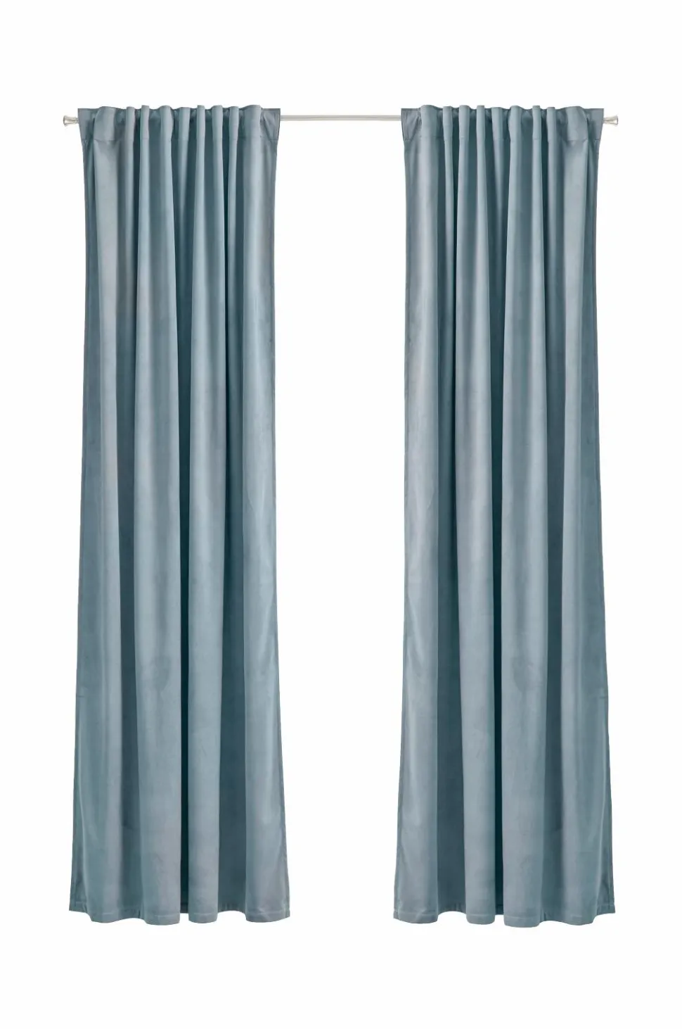 Ellos Home Gardinlængde med multibånd Nora i velour, 2-pak