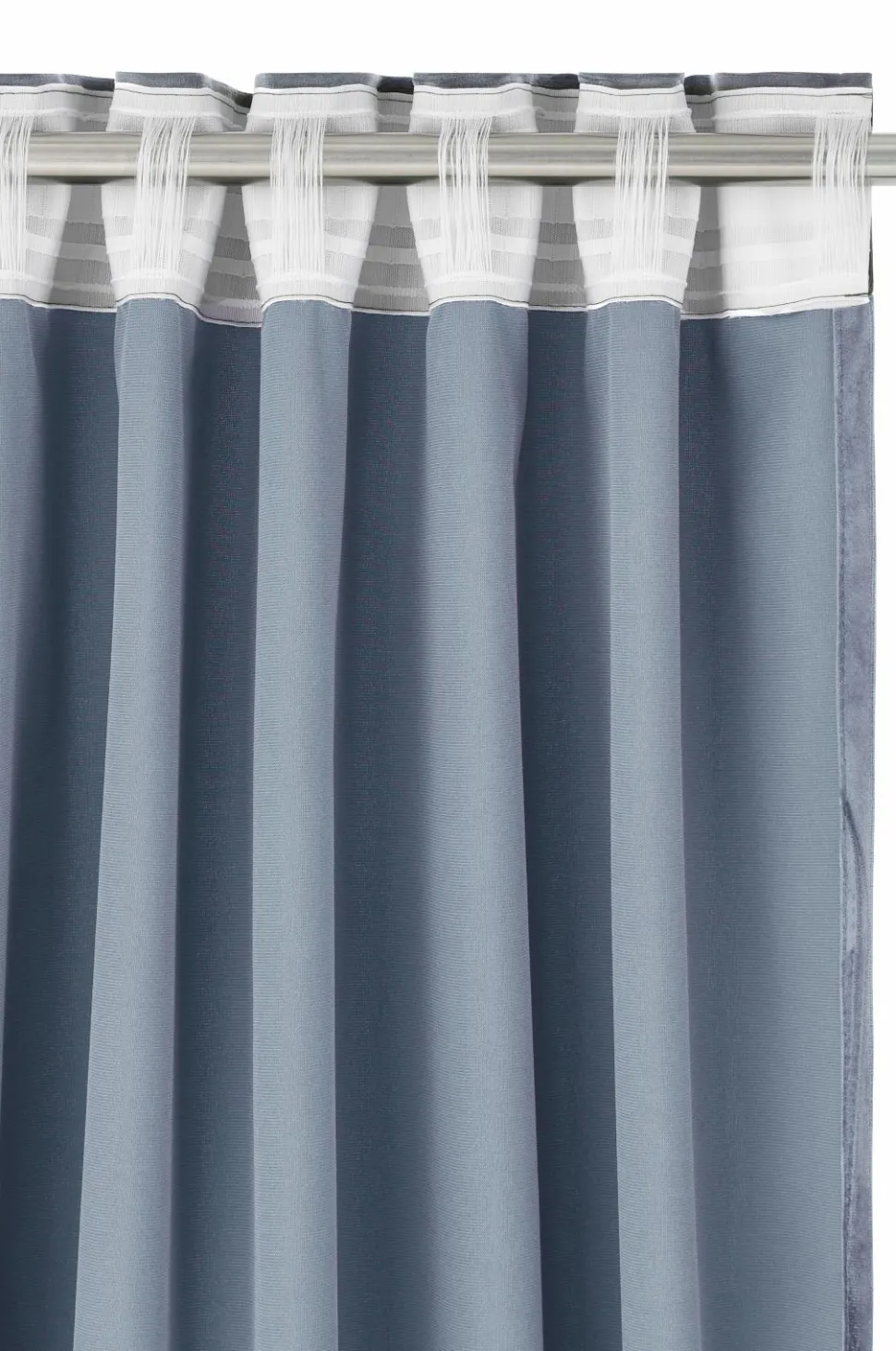 Ellos Home Gardinlængde med multibånd Nora i velour, 2-pak