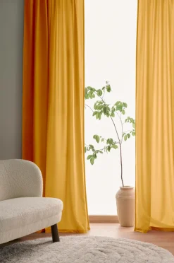 Ellos Home Gardinlængde med multibånd Nora i velour, 2-pak