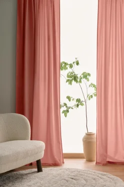 Ellos Home Gardinlængde med multibånd Nora i velour, 2-pak