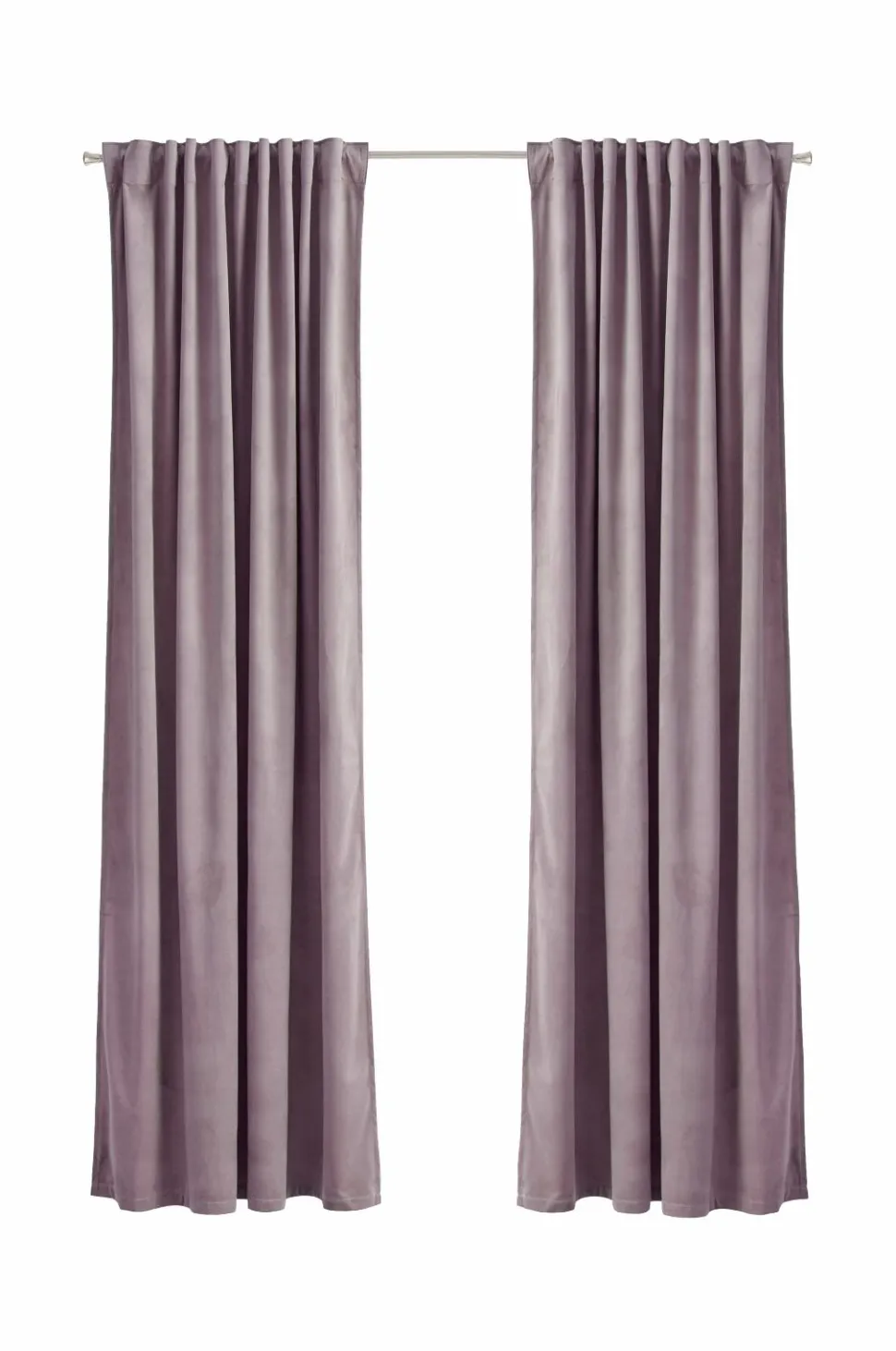 Ellos Home Gardinlængde med multibånd Nora i velour, 2-pak