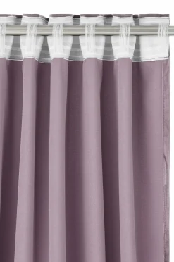 Ellos Home Gardinlængde med multibånd Nora i velour, 2-pak