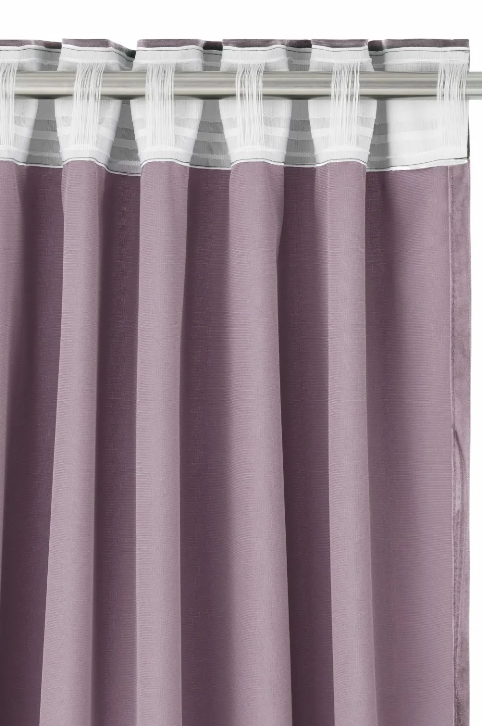 Ellos Home Gardinlængde med multibånd Nora i velour, 2-pak