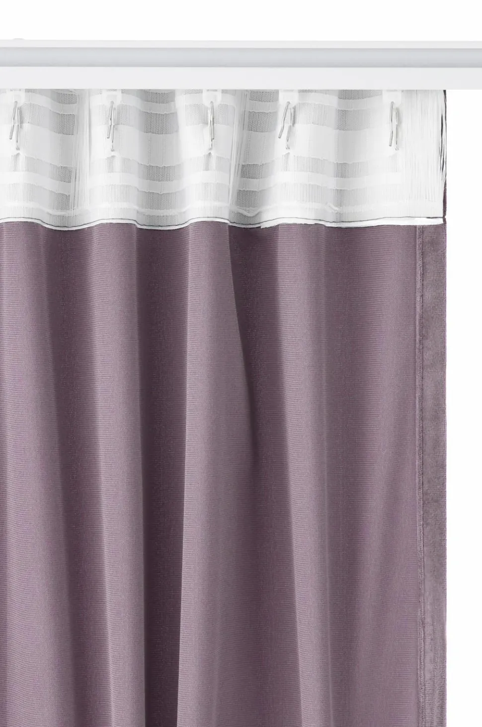 Ellos Home Gardinlængde med multibånd Nora i velour, 2-pak