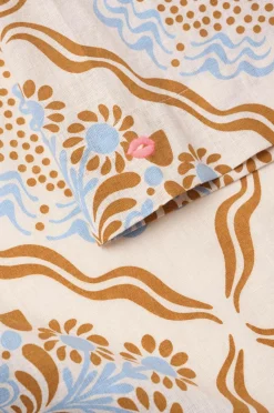 Ellos Home Kimono Elly Tile Kimono i genanvendt halvlinned