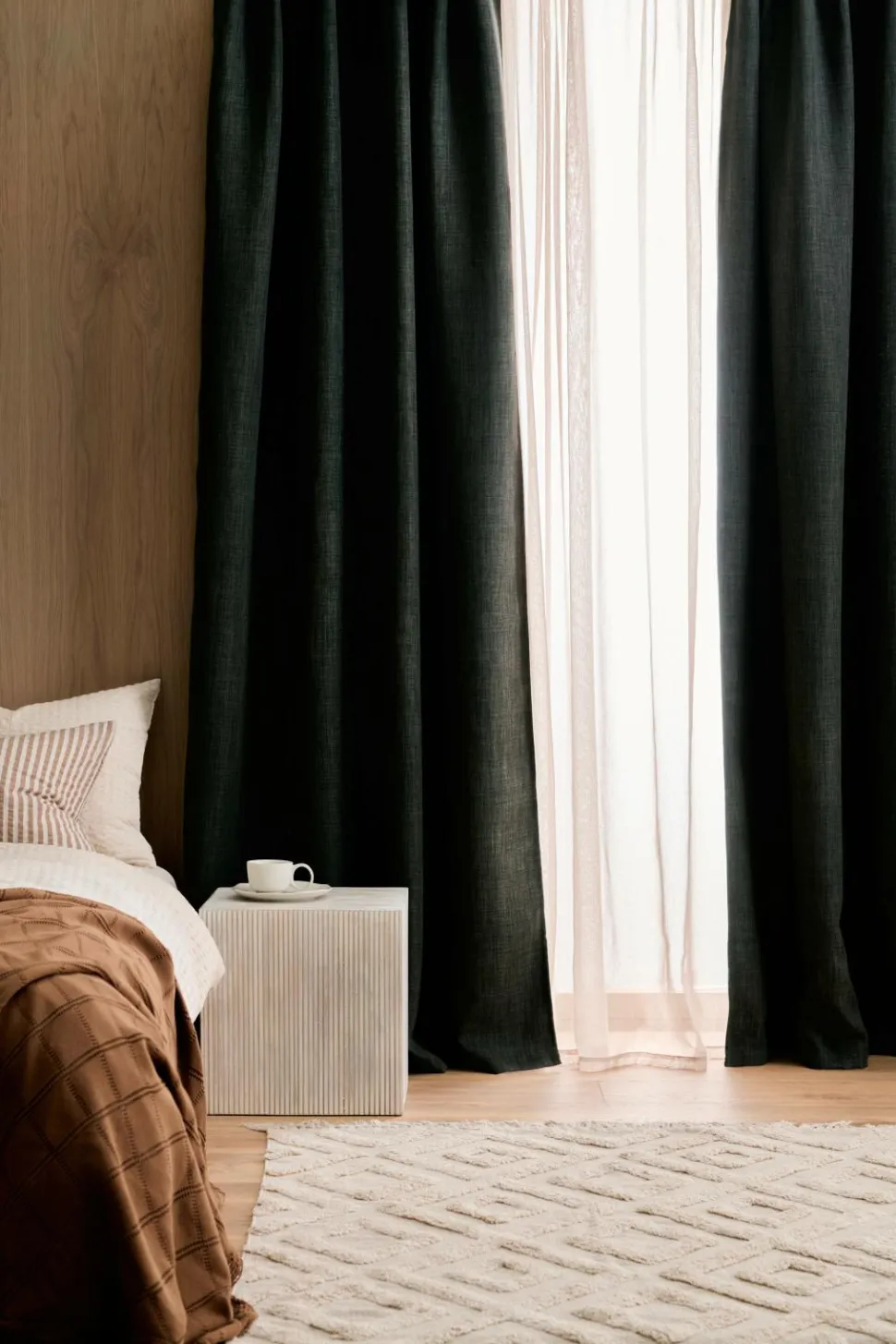 Ellos Home Mørklægningsgardin Iben med multibånd, 1 stk.