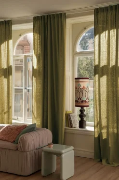 Ellos Home Multibåndsgardin Elly i genanvendt halvlinned 2-pak