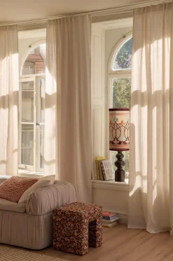 Ellos Home Multibåndsgardin Elly i genanvendt halvlinned 2-pak