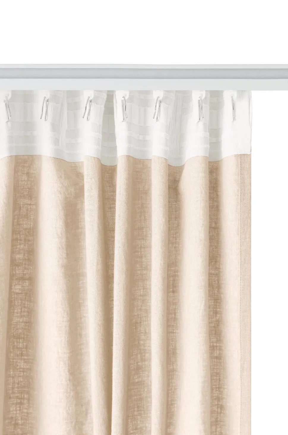 Ellos Home Multibåndsgardin Elly i genanvendt halvlinned 2-pak