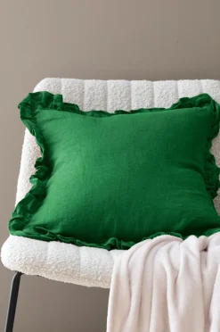 Ellos Home Pudebetræk Candice Frill i vasket hør