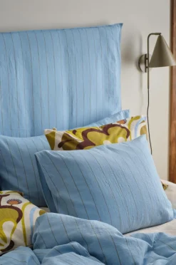 Ellos Home Pudebetræk Elly Thin Stripe i genanvendt halvlinned