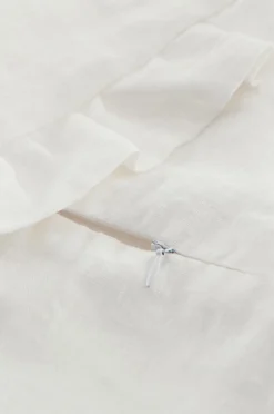 Ellos Home Pudebetræk Candice Frill i vasket hør