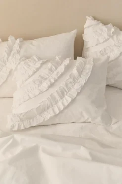 Ellos Home Pudebetræk Juliette Curve Frill i vasket bomuld