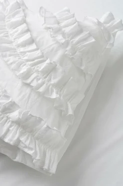 Ellos Home Pudebetræk Juliette Curve Frill i vasket bomuld