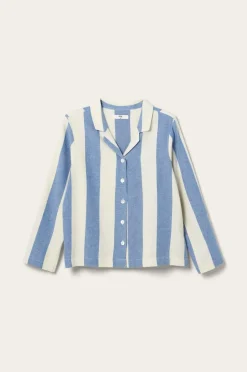 Ellos Home Pyjamasskjorte Valerie Block Stripe Long Sleeve