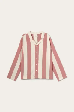 Ellos Home Pyjamasskjorte Valerie Block Stripe Long Sleeve