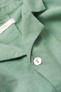 Ellos Home Pyjamasskjorte Long Sleeve Shirt Elly i genanvendt halvlinned