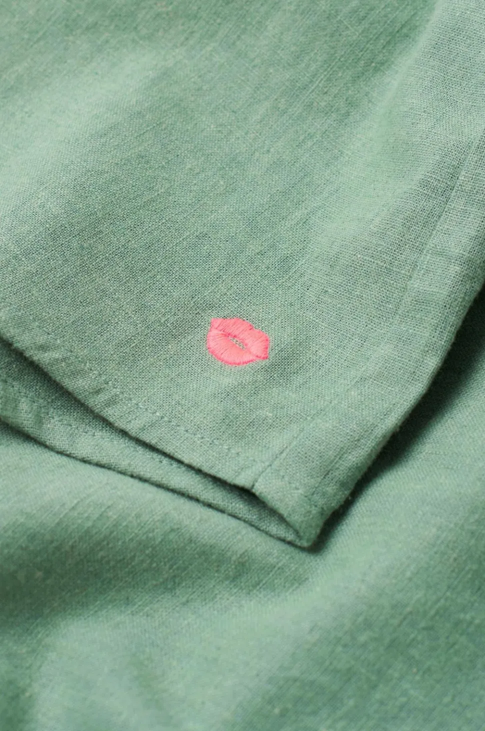 Ellos Home Pyjamasskjorte Long Sleeve Shirt Elly i genanvendt halvlinned