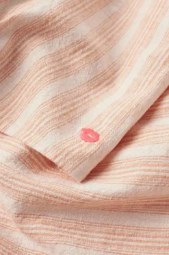 Ellos Home Pyjamasskjorte Elly Stripe i genanvendt halvlinned