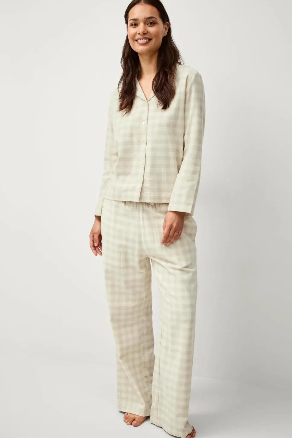 Ellos Home Pyjamasskjorte Valerie Small Check