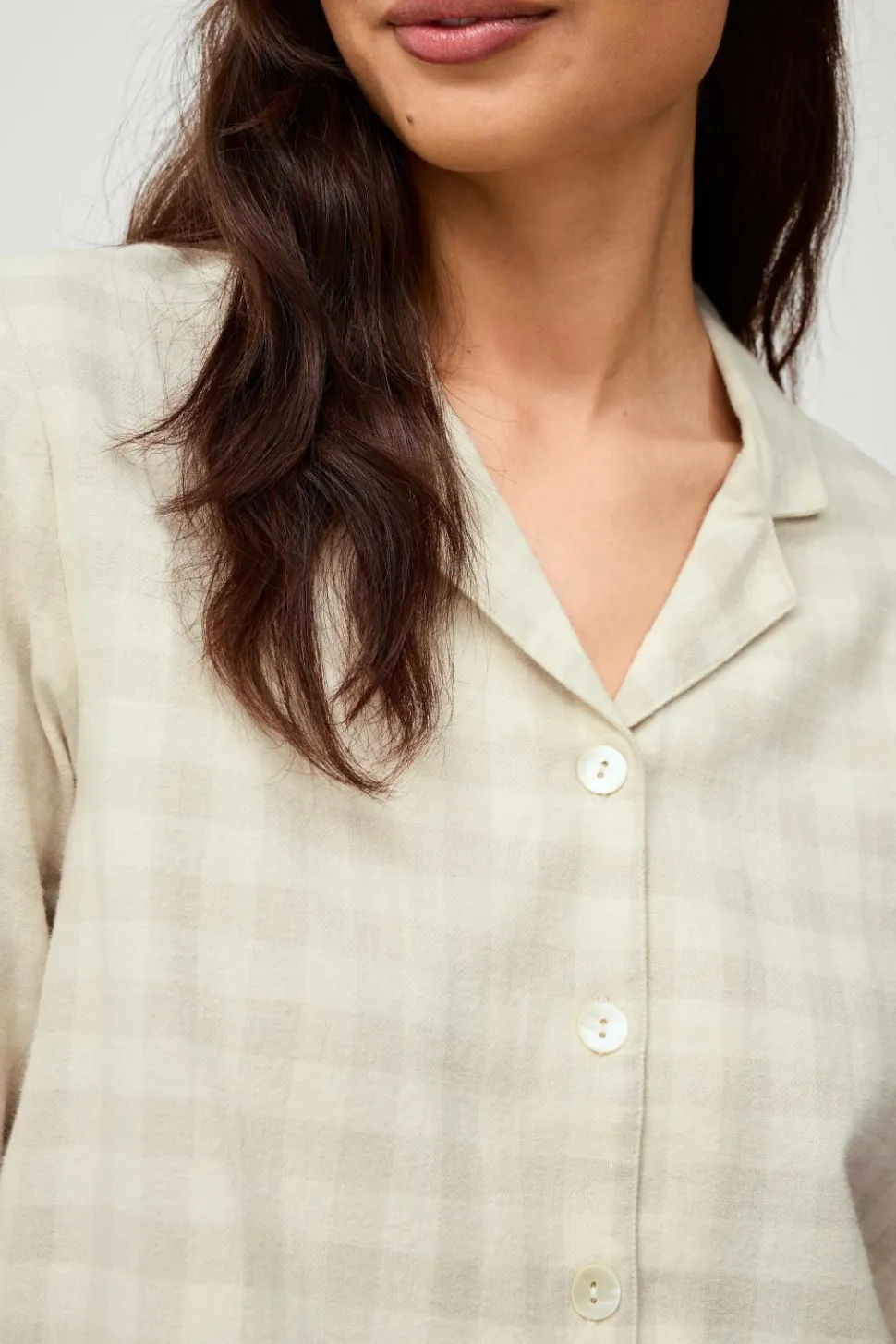 Ellos Home Pyjamasskjorte Valerie Small Check