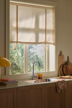 Ellos Home Roll up-gardin Elly i genanvendt halvlinned