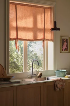 Ellos Home Roll up-gardin Elly i genanvendt halvlinned