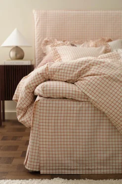 Ellos Home Sengekappe Sonneli Check i bomuld højde 52 cm