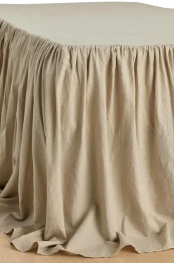 Ellos Home Sengekappe Elly Frilled i genanvendt halvlinned 75 cm