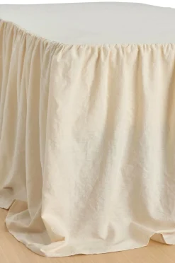 Ellos Home Sengekappe Elly Frilled i genanvendt halvlinned 75 cm