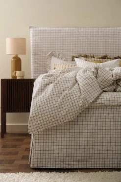 Ellos Home Sengekappe Sonneli Check i bomuld højde 52 cm