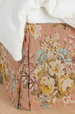 Ellos Home Sengekappe Candice Rose i vasket linned 60 cm