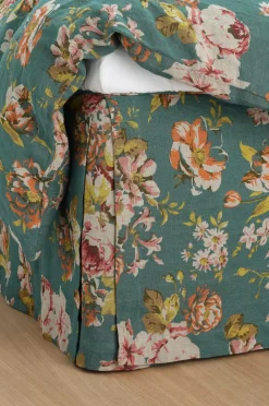 Ellos Home Sengekappe Candice Rose i vasket linned 52 cm