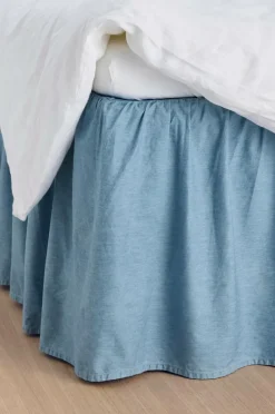 Ellos Home Sengekappe Denim Frilled 52 cm