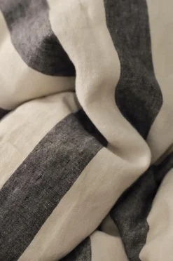 Ellos Home Sengesæt Candice Block Stripe i vasket hør, 2 dele