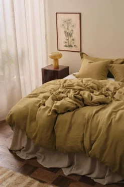 Ellos Home Sengesæt Candice i vasket hør - 2 eller 3 dele