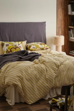 Ellos Home Sengesæt Elly Classic Stripe i genanvendt halvlinned 2 eller 3 stykker