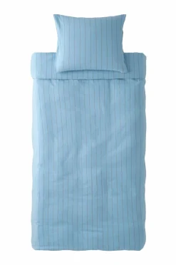 Ellos Home Sengesæt Elly Thin Stripe i genanvendt halvlinned 2 eller 3 stykker