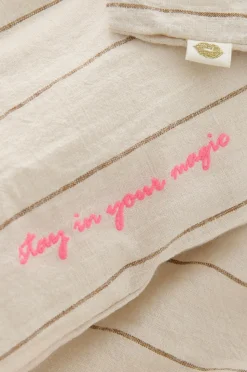 Ellos Home Sengesæt Elly Thin Stripe i genanvendt halvlinned 2 eller 3 stykker