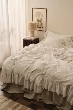 Ellos Home Sengesæt Juliett Giant Frill i vasket bomuld 2 dele