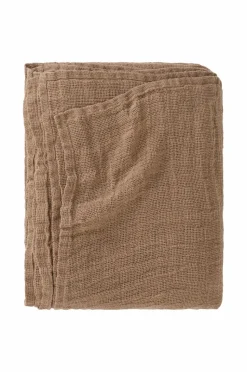 Ellos Home Sengetæppe Candice Grating i vasket linned