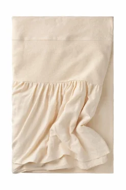 Ellos Home Sengetæppe Elly Frill i genanvendt halvlinned