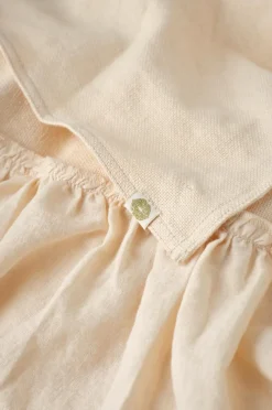 Ellos Home Sengetæppe Elly Frill i genanvendt halvlinned